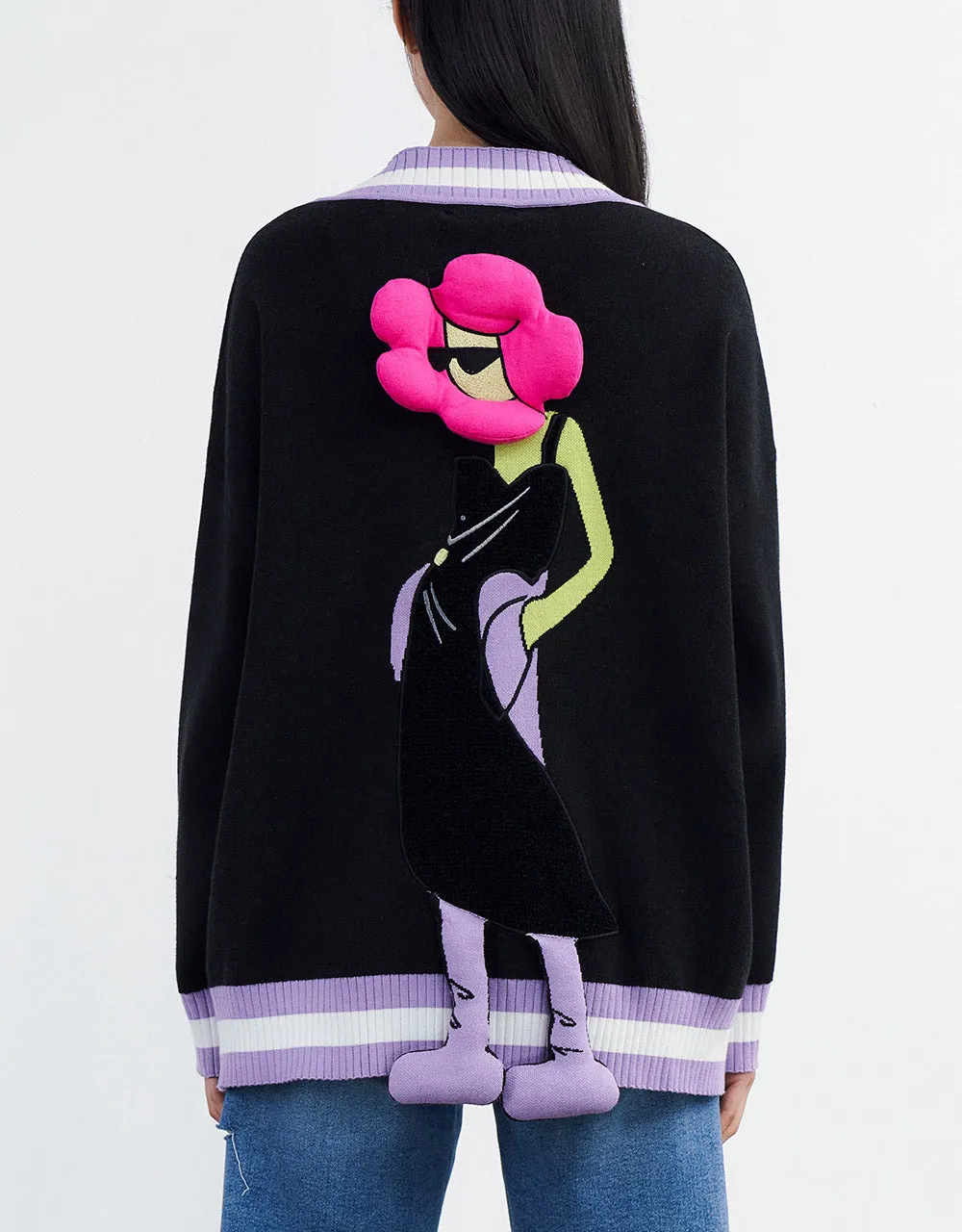 Contrast Trim Button Up Cardigan sold by Urban Revivo product image thumbnail 2