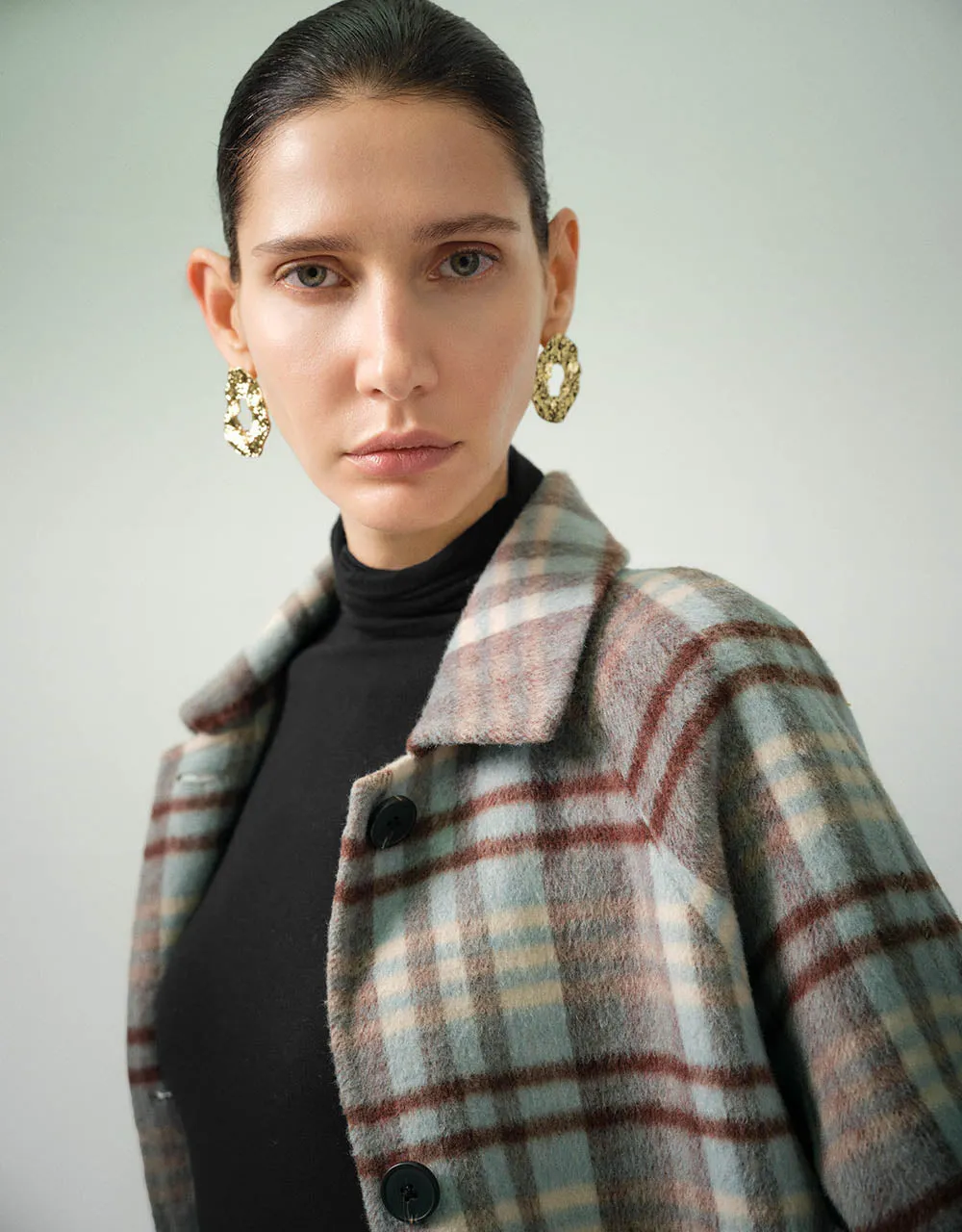 Plaid Straight Coat sold by Urban Revivo product image thumbnail 5