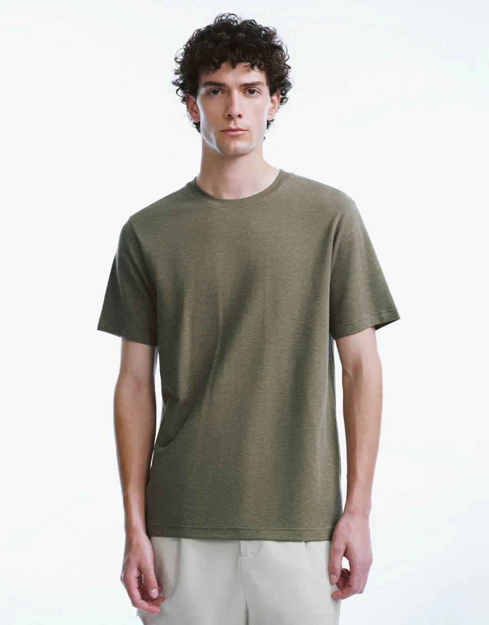 Crew Neck Knitted T-Shirt sold by Urban Revivo