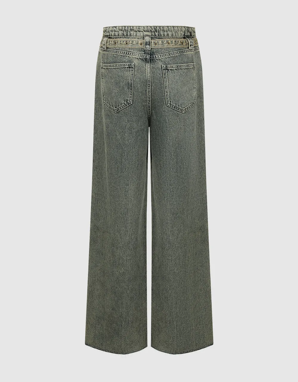 Straight Jeans With Belt sold by Urban Revivo product image thumbnail 3