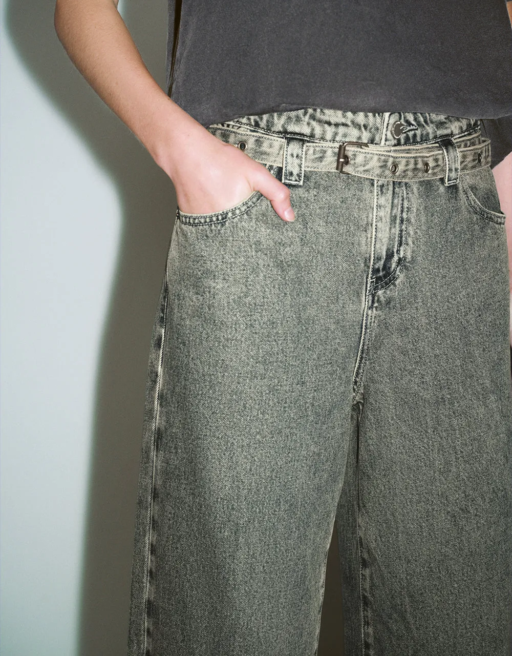 Straight Jeans With Belt sold by Urban Revivo product image thumbnail 5
