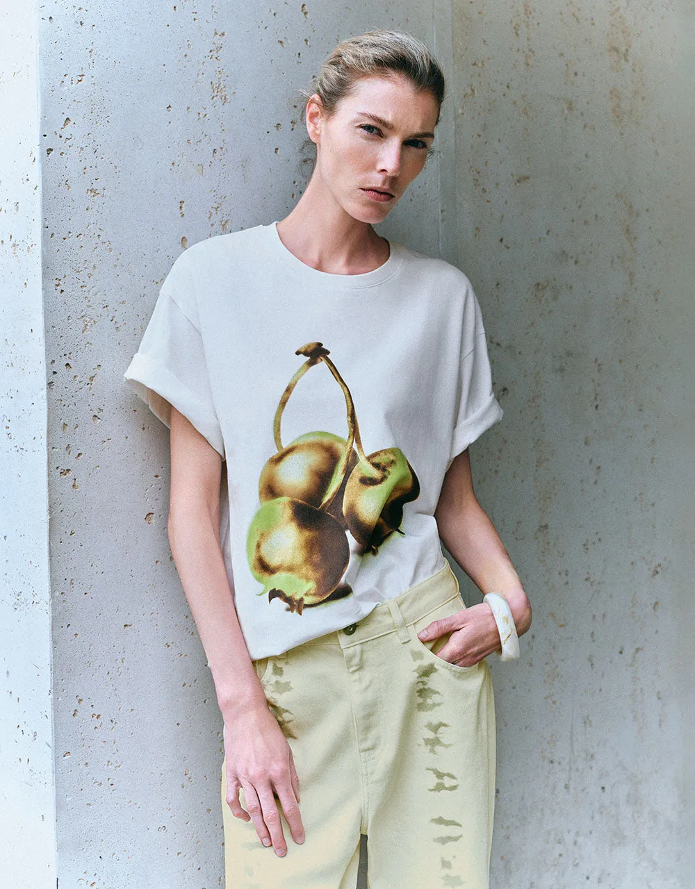 Printed Crew Neck T-Shirt sold by Urban Revivo