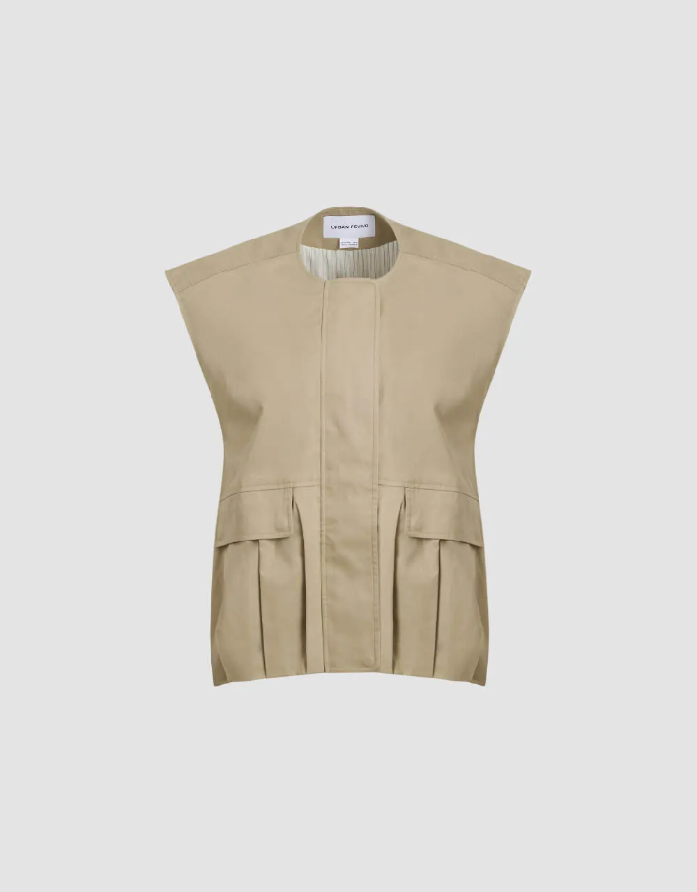 Crew Neck Straight Waistcoat sold by Urban Revivo product image thumbnail 2