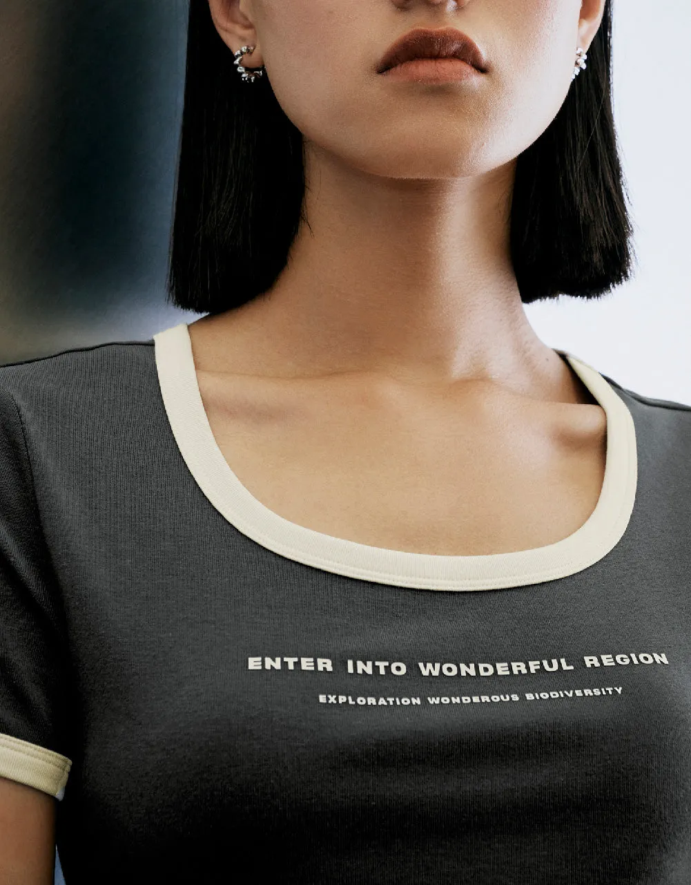 Letter Printed U Neck T-Shirt sold by Urban Revivo product image thumbnail 5