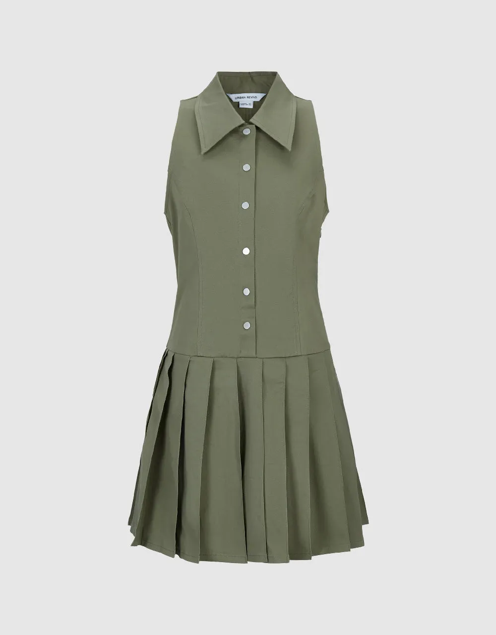 Sleeveless Lapel Skater Dress sold by Urban Revivo product image thumbnail 2