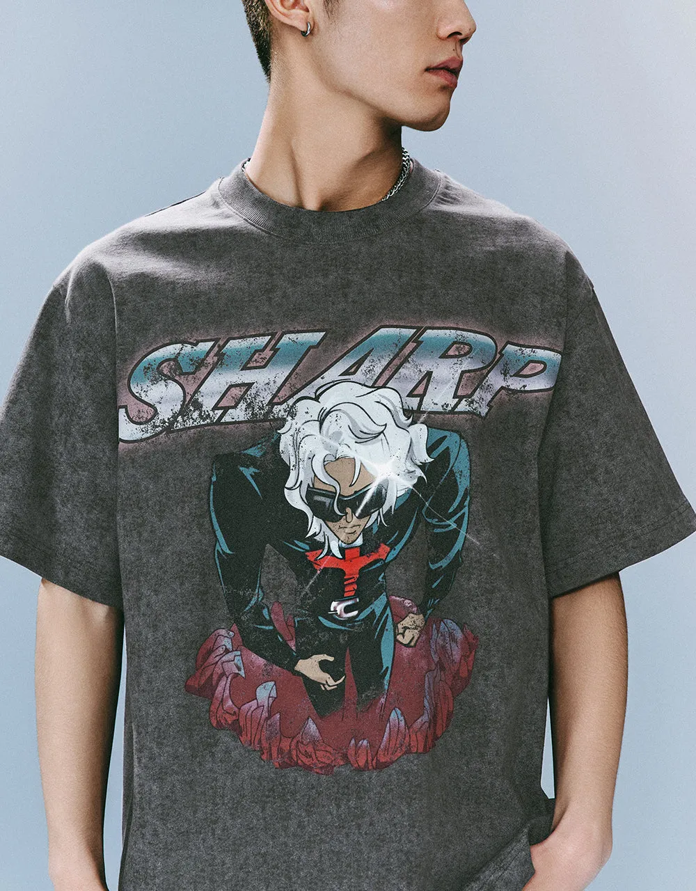 Printed Crew Neck T-Shirt sold by Urban Revivo product image thumbnail 4