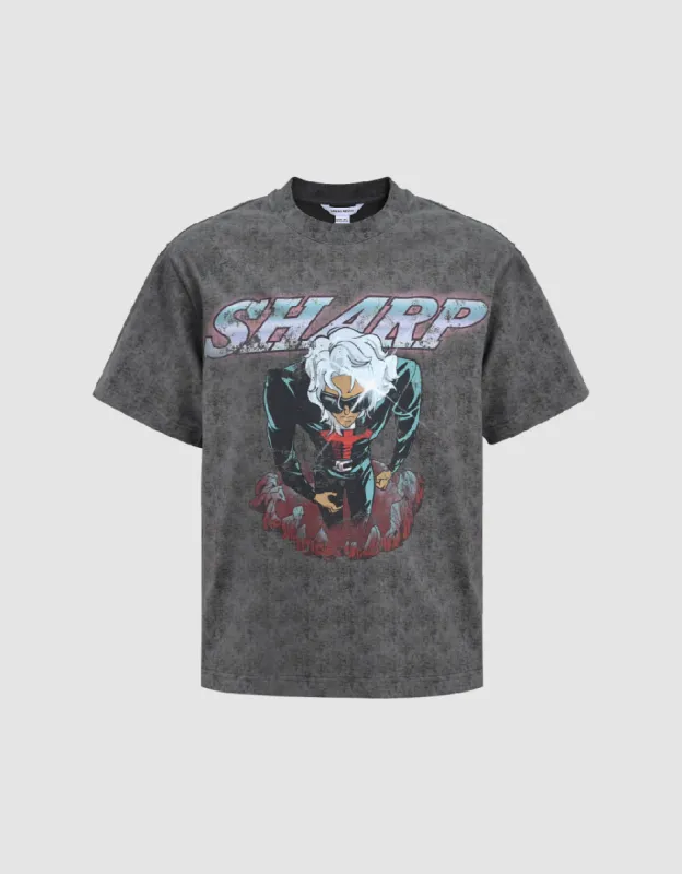 Printed Crew Neck T-Shirt made by Urban Revivo