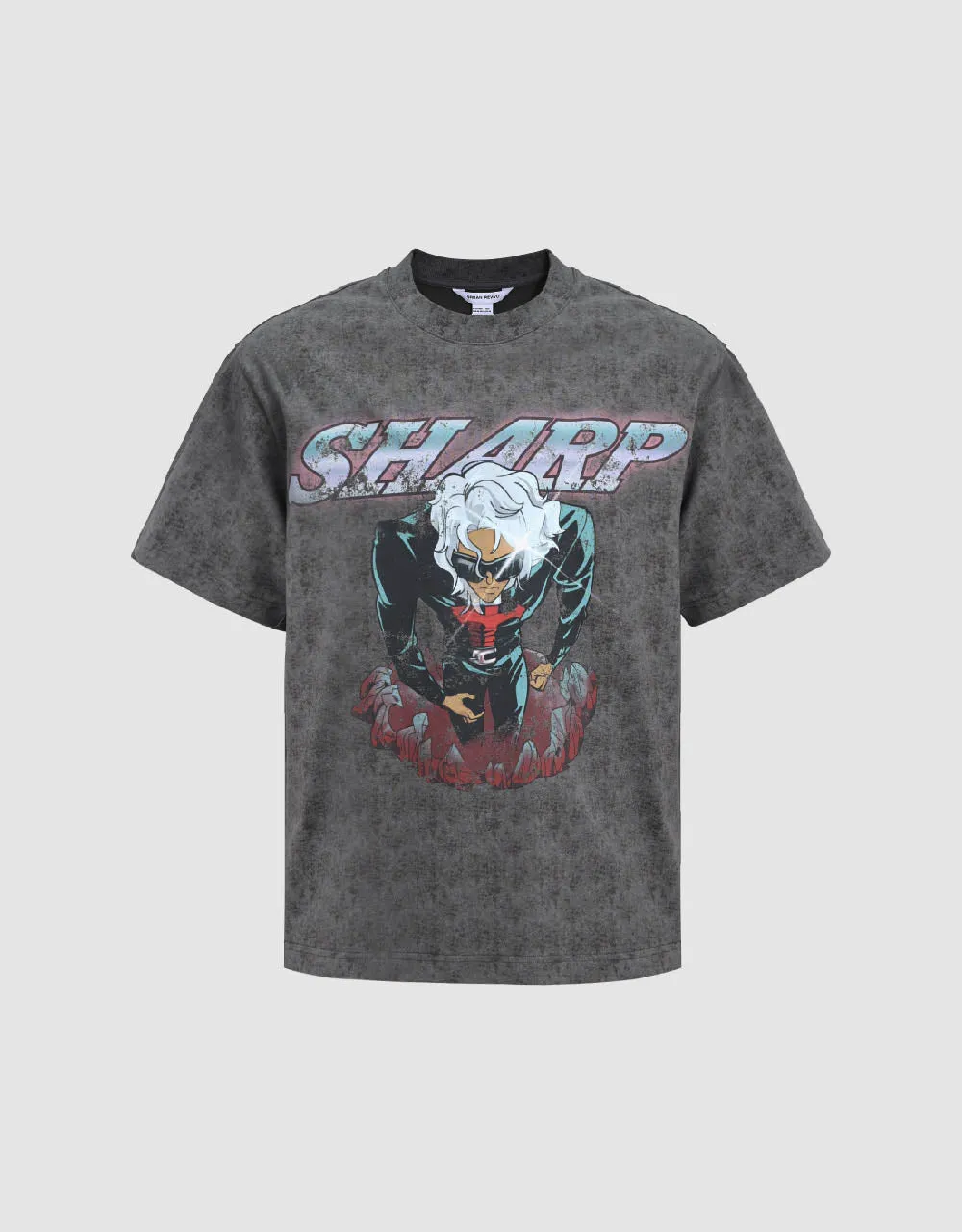 Printed Crew Neck T-Shirt sold by Urban Revivo