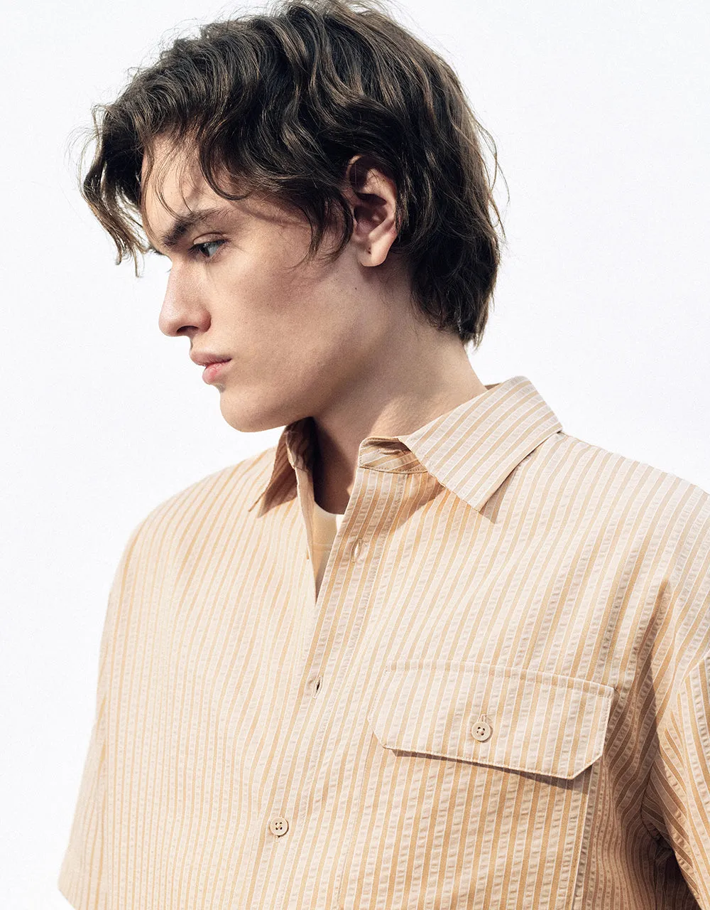 Textured Button Up Loose Shirt sold by Urban Revivo product image thumbnail 4