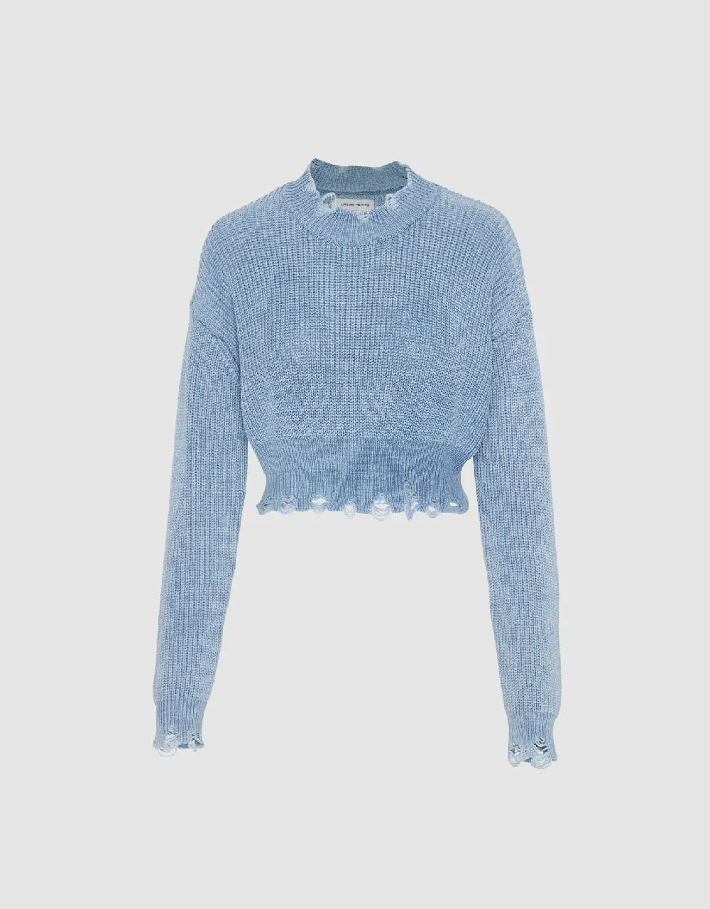 Ripped Crew Neck Knitted T-Shirt sold by Urban Revivo product image thumbnail 2