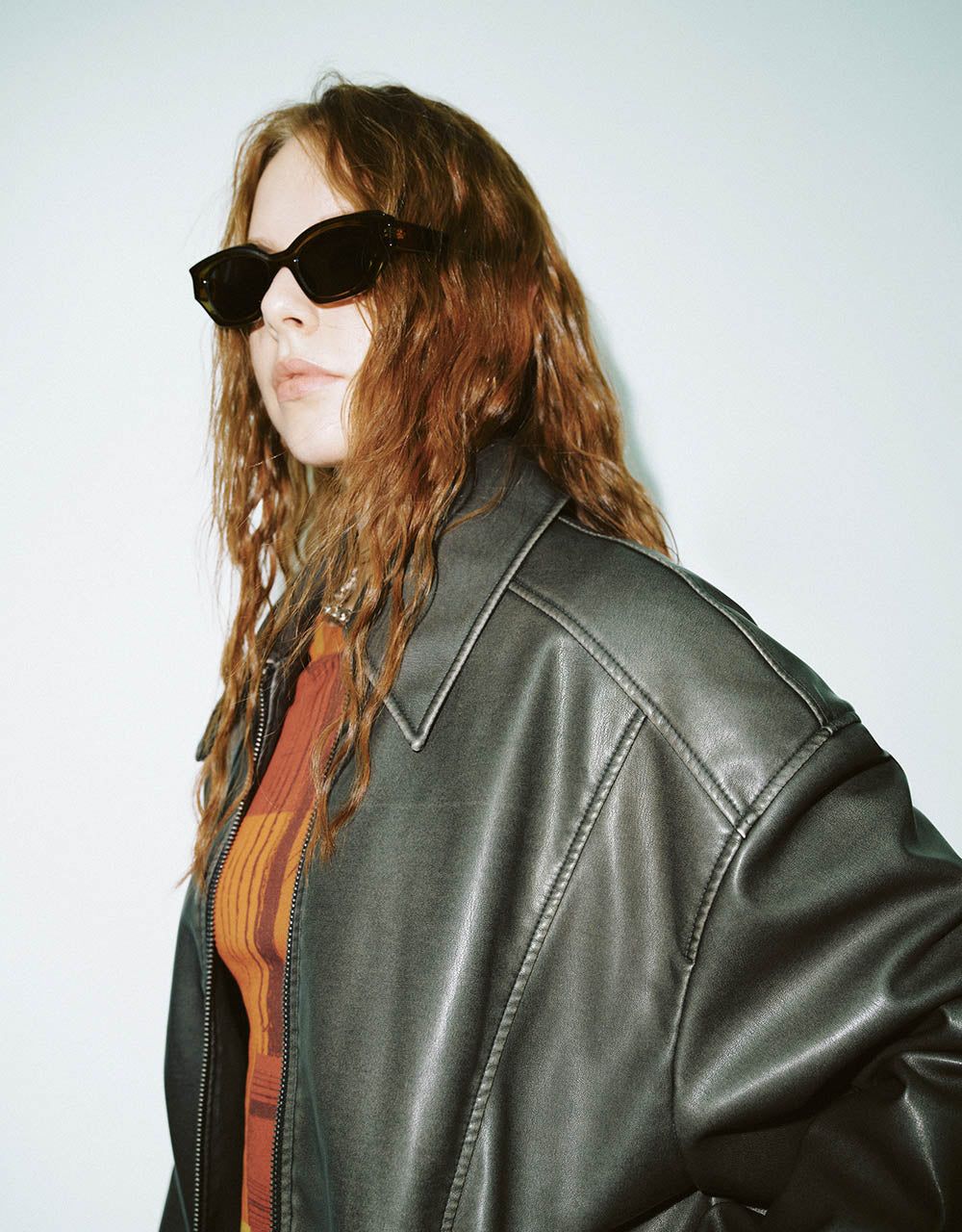 Zipper Front Vegan Leather Jacket sold by Urban Revivo product image thumbnail 5