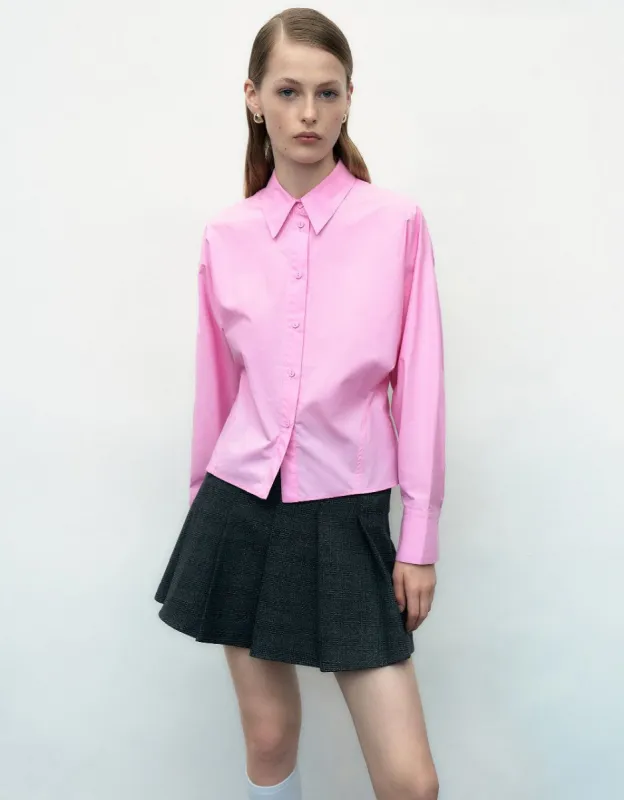 Raglan Sleeve Button Up Shirt sold by Urban Revivo