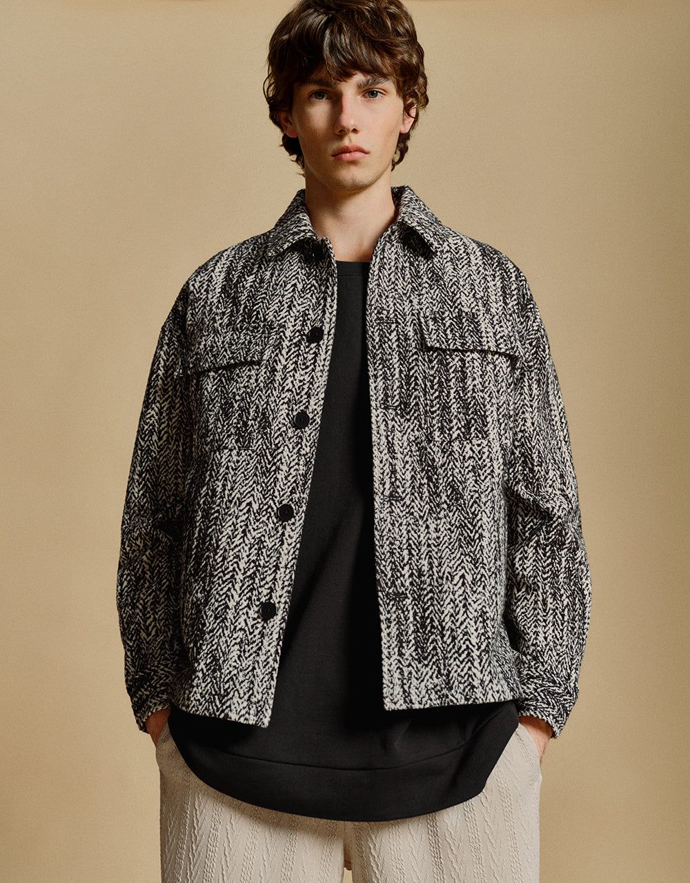 Printed Straight Jacket sold by Urban Revivo