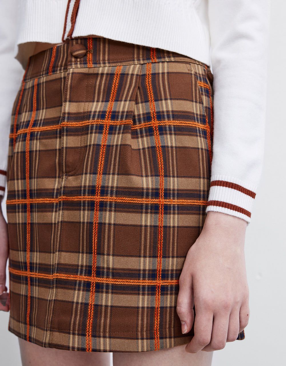 Plaid Mini A-Line Skirt sold by Urban Revivo product image thumbnail 5