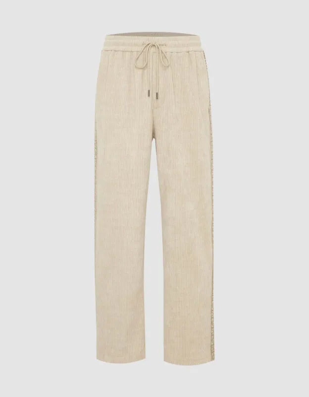 Drawstring Waist Straight Pants sold by Urban Revivo