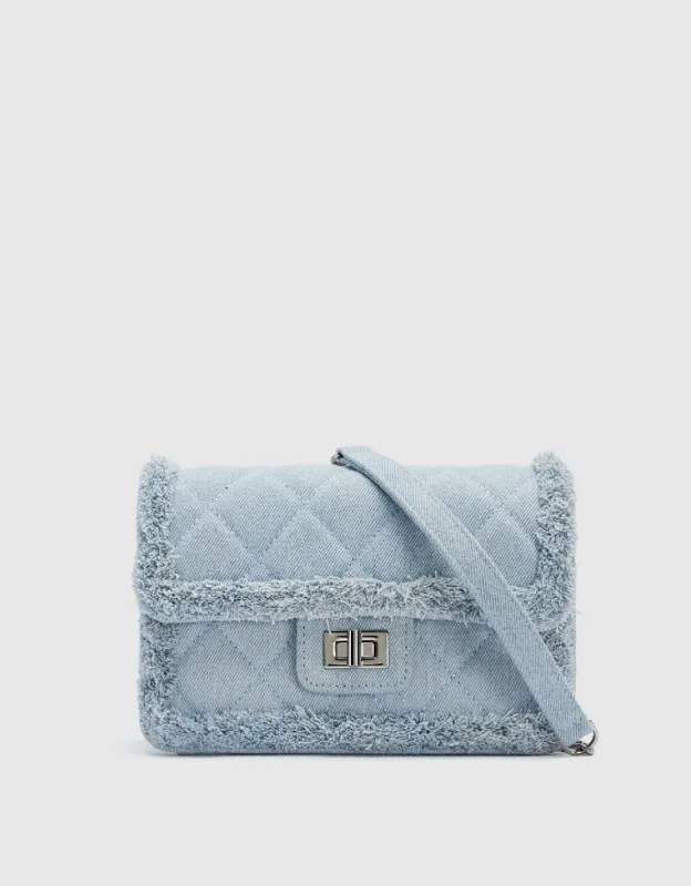 Raw Hem Tweed Shoulder Bag made by Urban Revivo