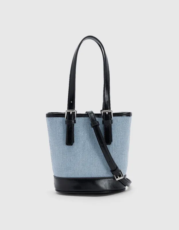 Two-Toned Denim Shoulder Bag sold by Urban Revivo