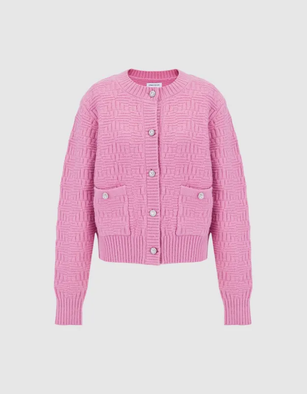 Patch Pocket Textured Cardigan sold by Urban Revivo