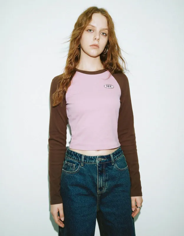 Raglan Sleeve Crew Neck Skinny T-Shirt sold by Urban Revivo