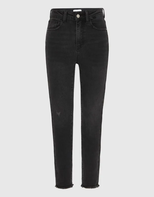 Raw Hem Skinny Jeans sold by Urban Revivo