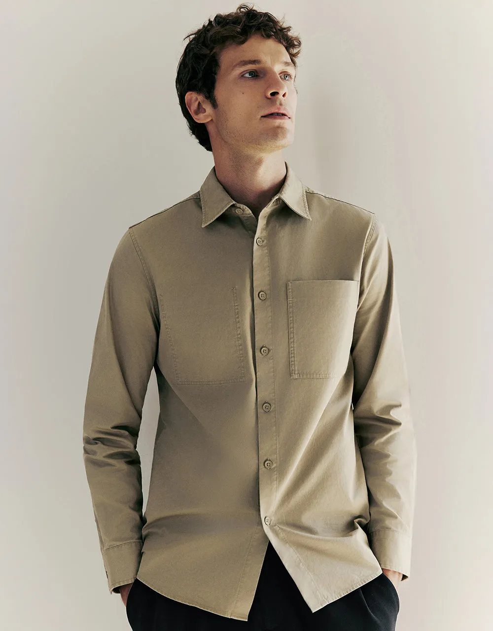 Button Up Straight Shirt sold by Urban Revivo