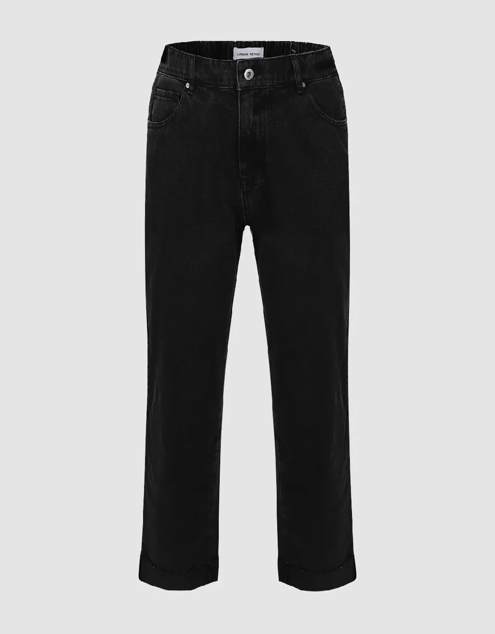 Raw Hem Straight Jeans sold by Urban Revivo