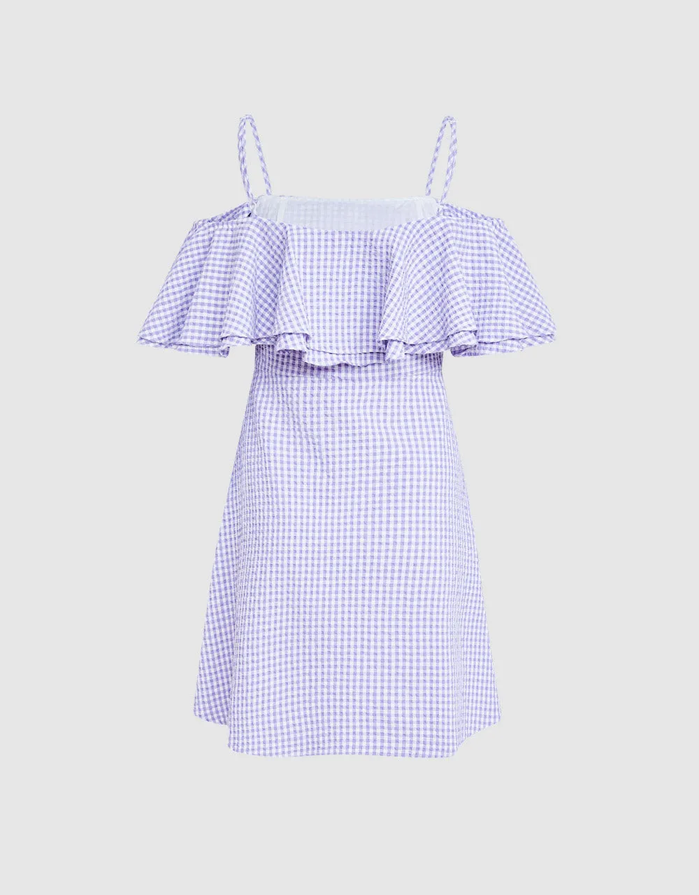 Checkered Ruffle Cami Dress sold by Urban Revivo product image thumbnail 4