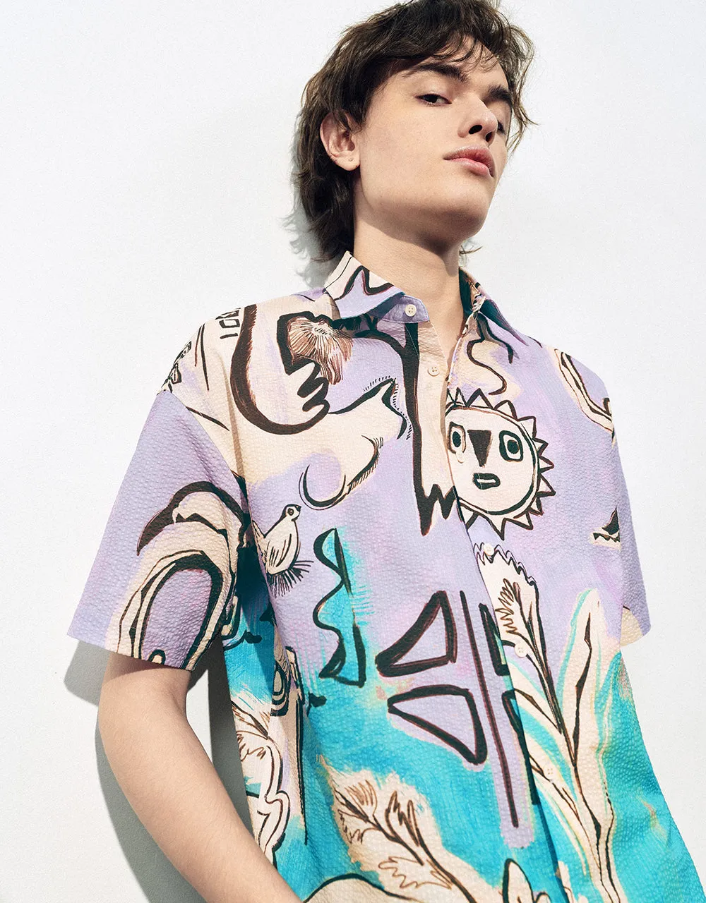 Printed Loose Shirt sold by Urban Revivo product image thumbnail 4