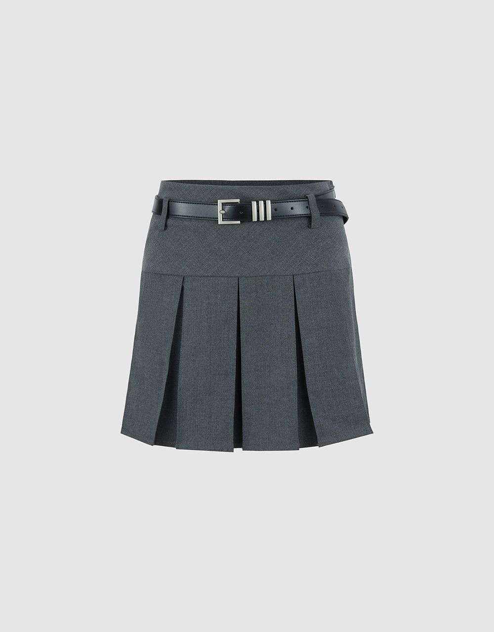 Pleated Mini A-Line Skirt With Belt sold by Urban Revivo