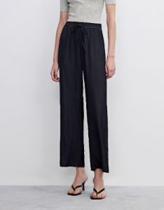 Drawstring Waist Cropped Straight Leg Pants sold by Urban Revivo