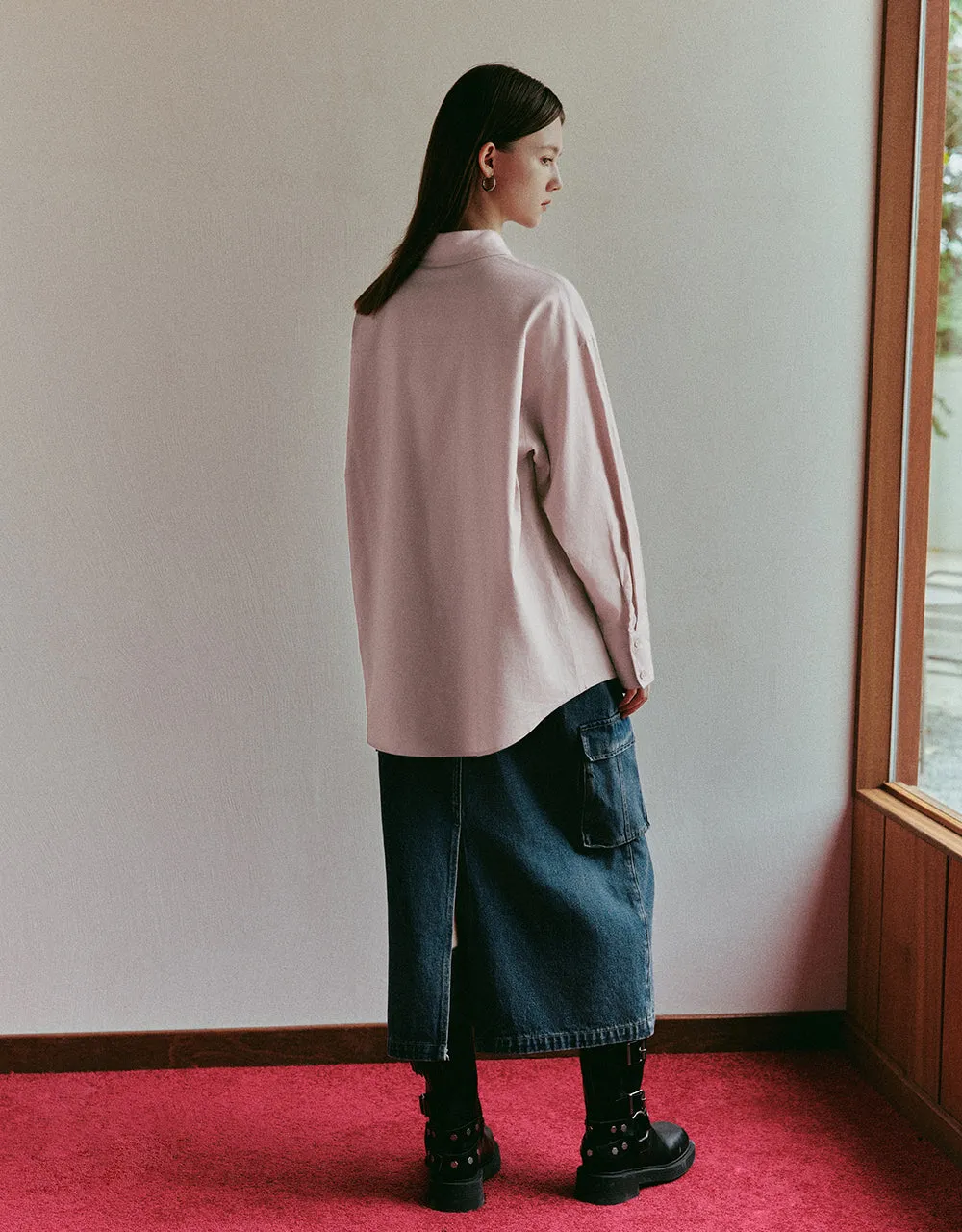 Button Up Straight Shirt sold by Urban Revivo product image thumbnail 5