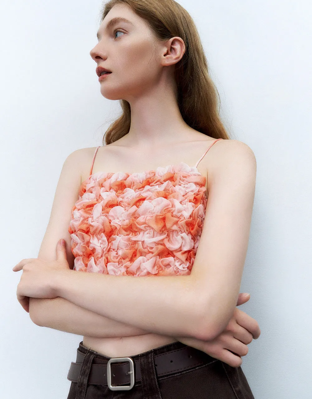 Shirred Cropped Cami Top sold by Urban Revivo product image thumbnail 5