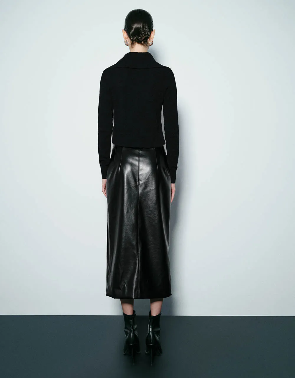 Lapel Straight Knitted Cardigan sold by Urban Revivo product image thumbnail 3