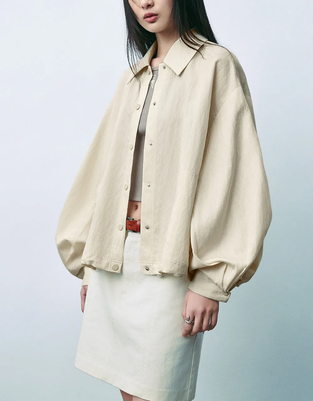 Drawstring Waist Straight Jacket sold by Urban Revivo product image thumbnail 3
