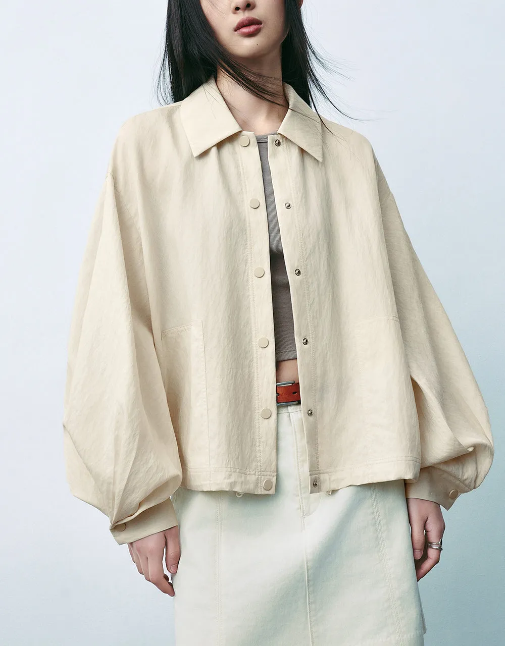 Drawstring Waist Straight Jacket sold by Urban Revivo product image thumbnail 2