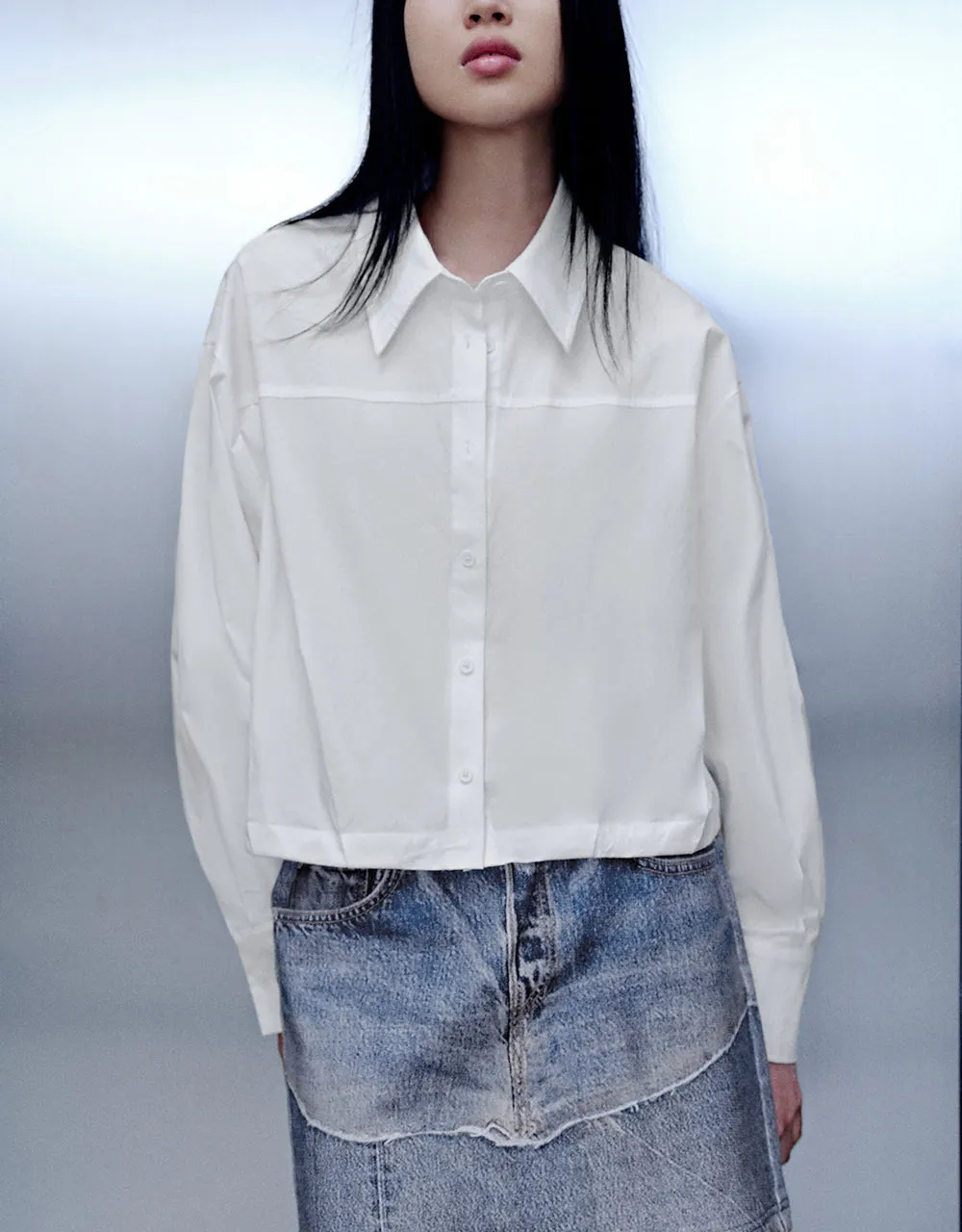 Button Up Balloon Shirt sold by Urban Revivo product image thumbnail 2