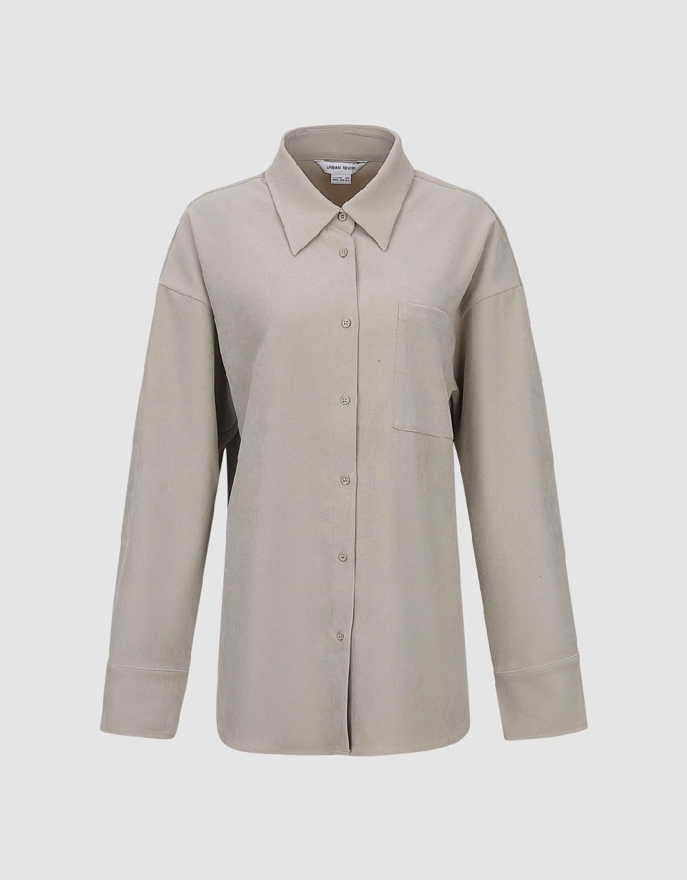 Button Up Straight Shirt sold by Urban Revivo product image thumbnail 2