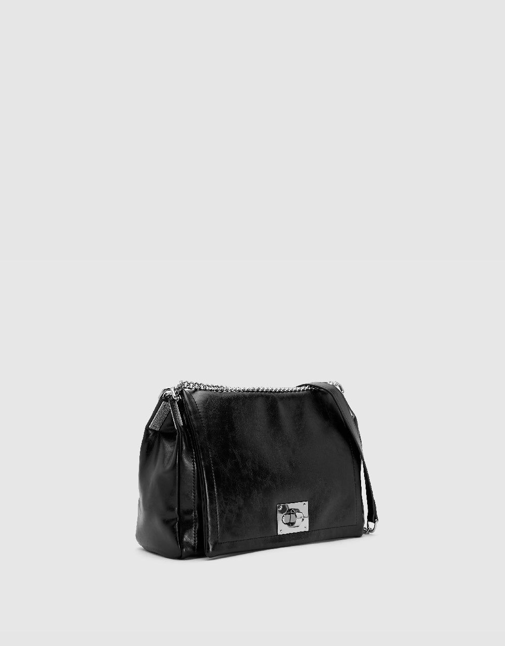 Turn-Lock Vegan Leather Shoulder Bag sold by Urban Revivo product image thumbnail 2