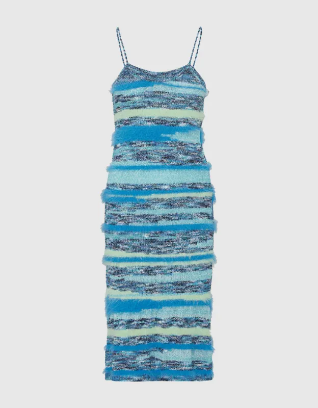 Striped Knitted Cami Dress sold by Urban Revivo
