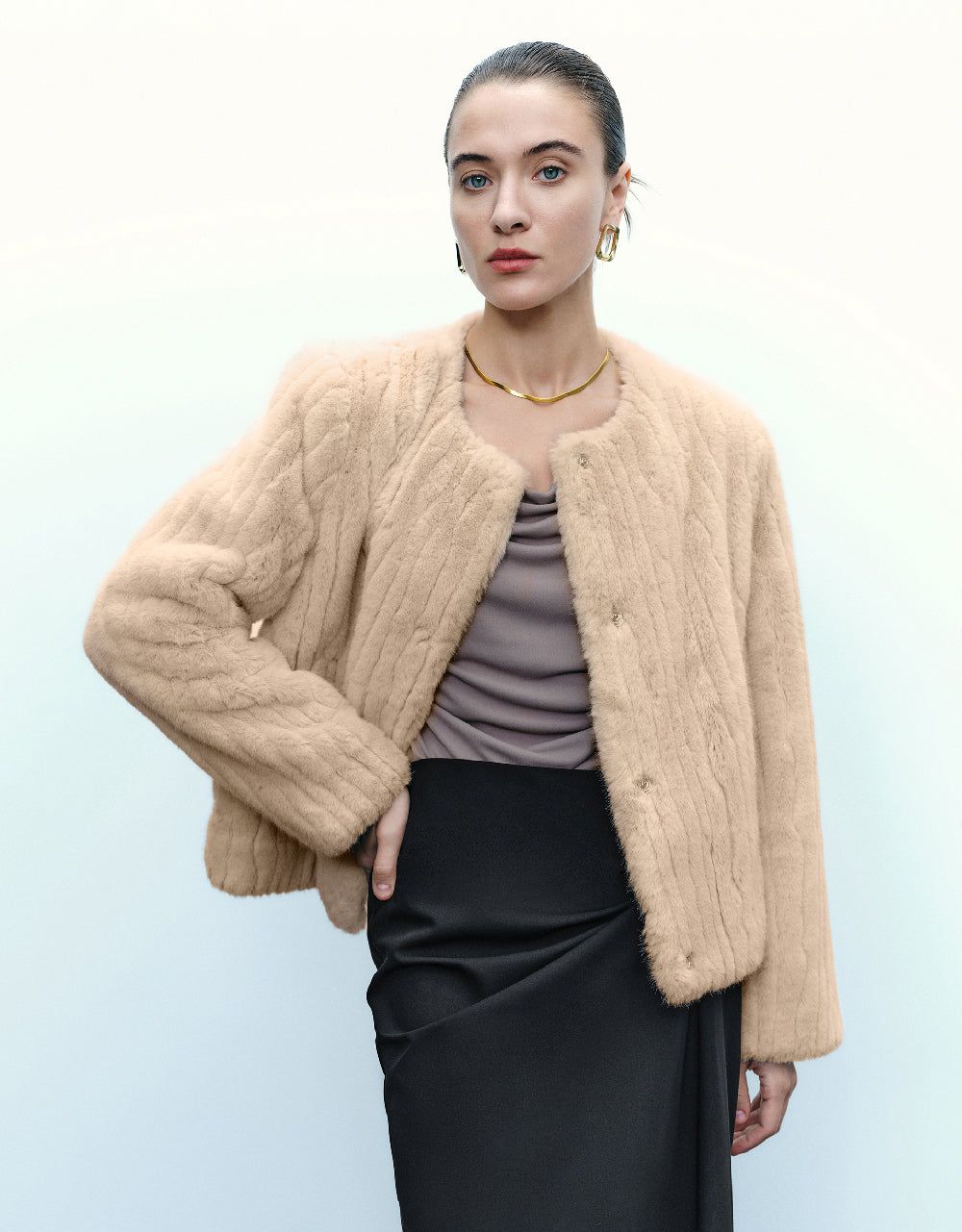 Fluffy Straight Jacket sold by Urban Revivo