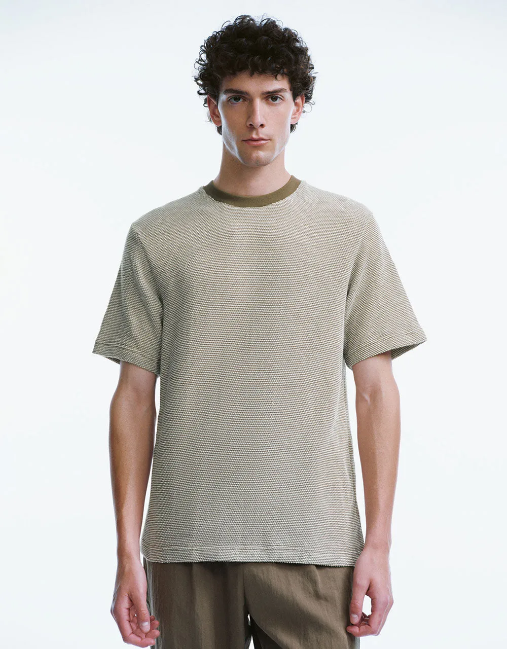 Crew Neck Knitted T-Shirt sold by Urban Revivo