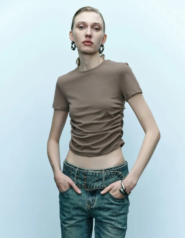 Crew Neck Skinny T-Shirt sold by Urban Revivo