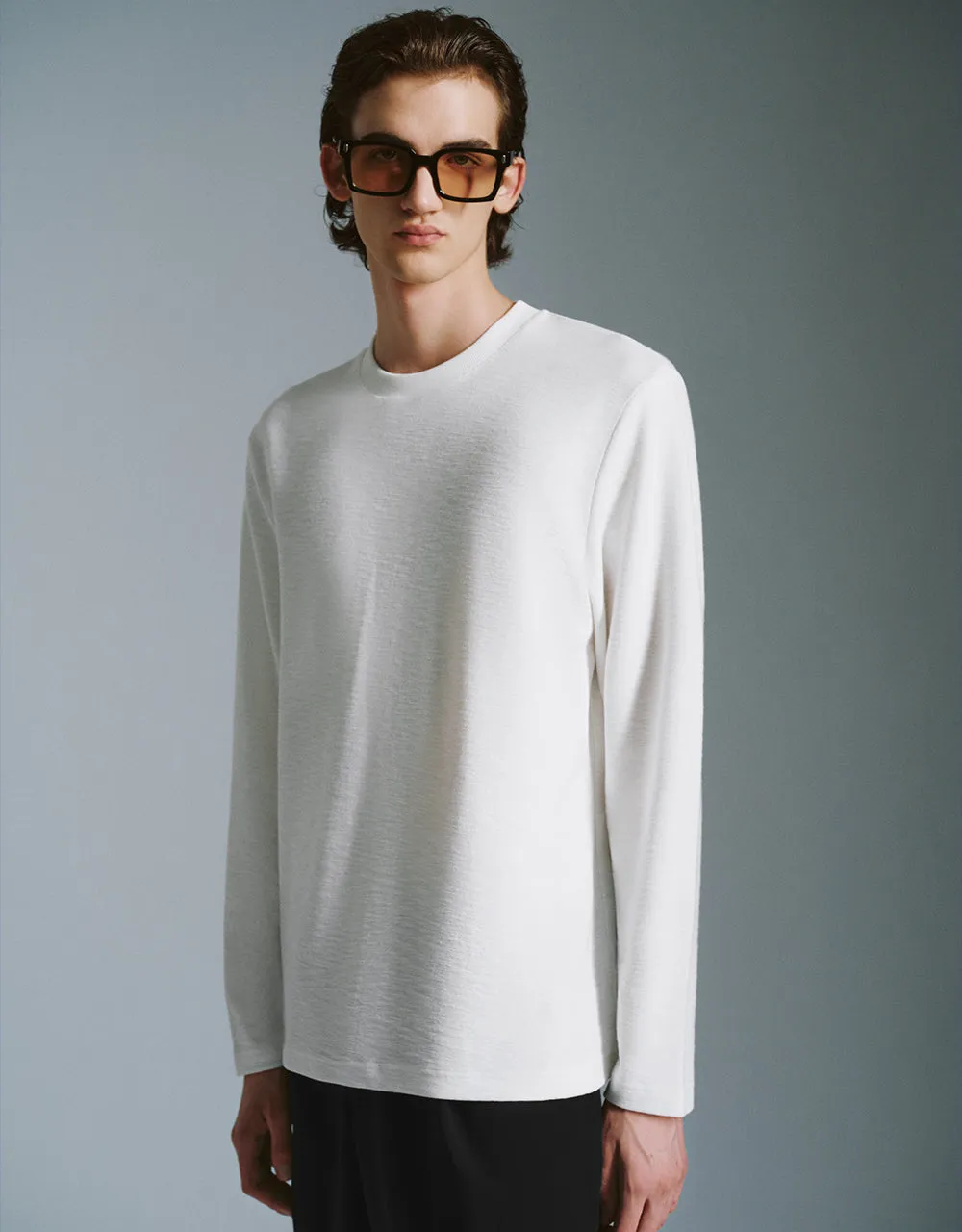 Crew Neck Knitted T-Shirt sold by Urban Revivo product image thumbnail 3