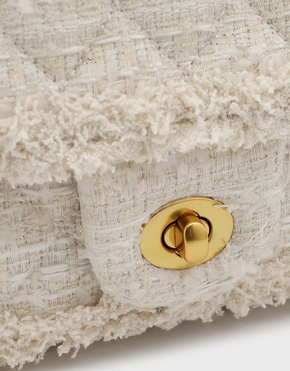 Raw Trim Quilted Flap Shoulder Bag sold by Urban Revivo product image thumbnail 5