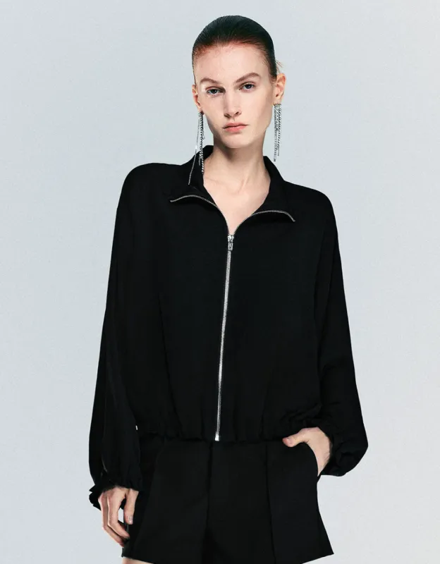 Zipper Front Straight Jacket sold by Urban Revivo