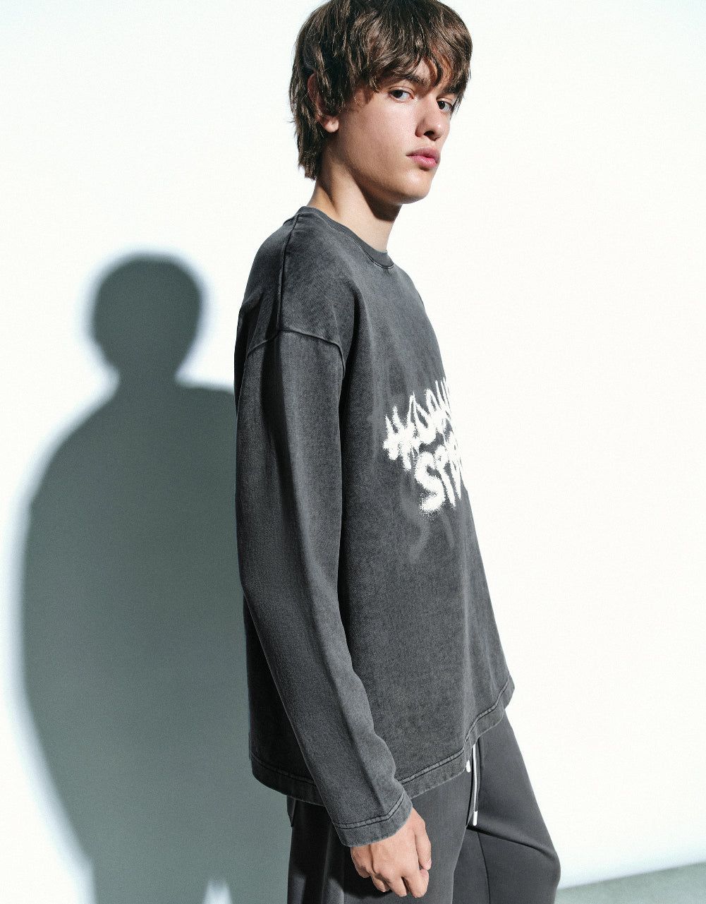 Letter Printed Crew Neck T-Shirt sold by Urban Revivo product image thumbnail 3