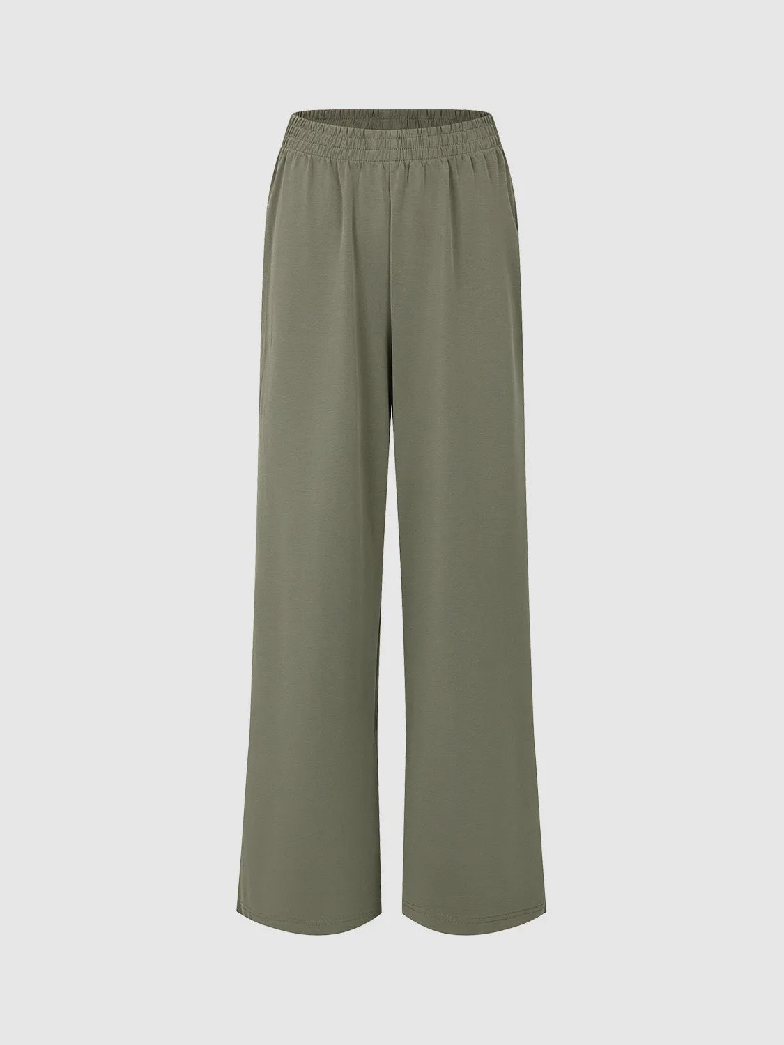 Elastic Waist Wide-Leg Pants sold by Urban Revivo