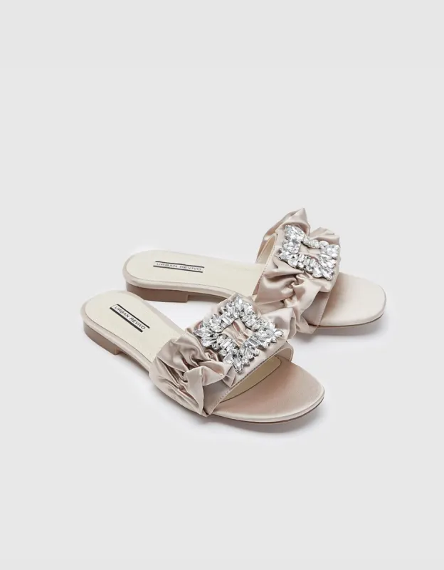 Satin Flat Mules sold by Urban Revivo