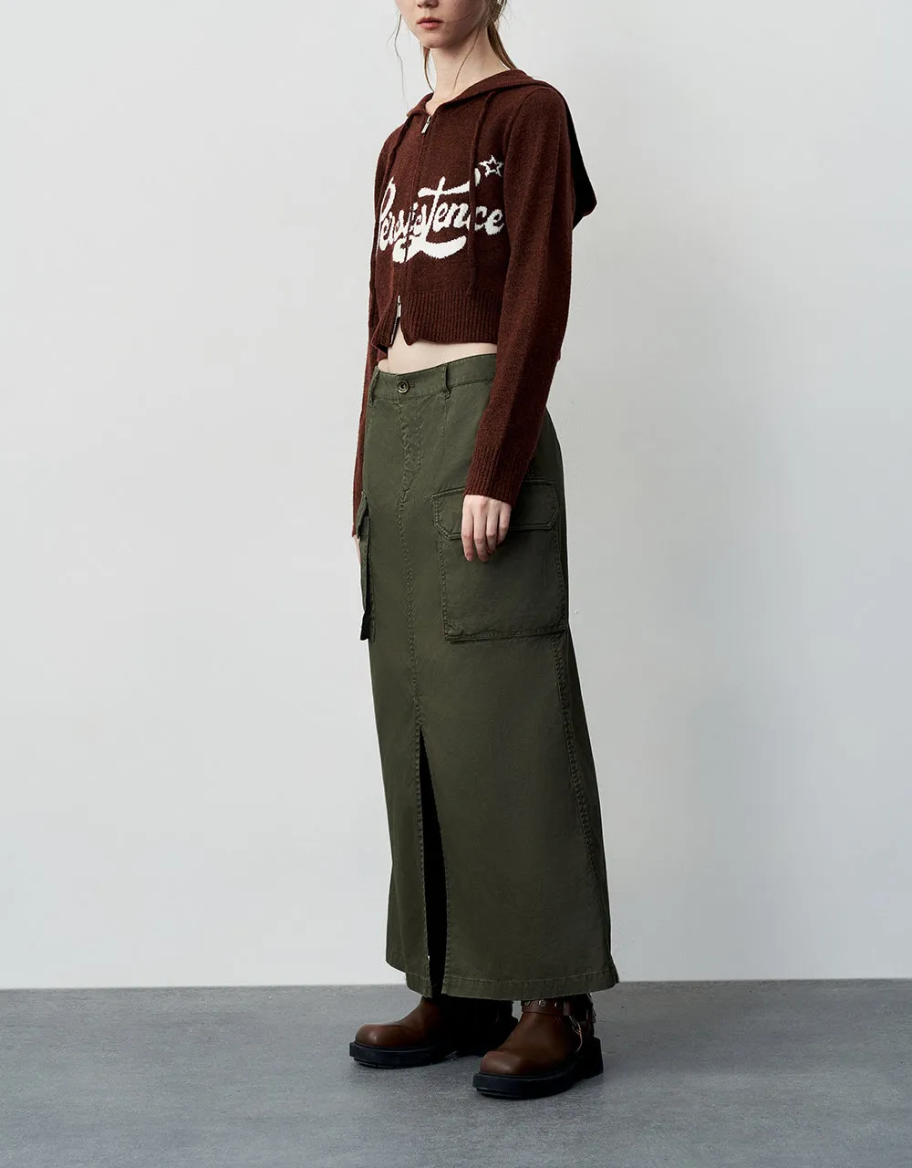 Maxi A-Line Skirt With Belt sold by Urban Revivo product image thumbnail 4