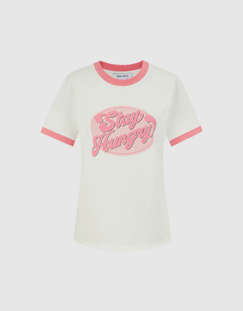 Printed Crew Neck Straight T-Shirt sold by Urban Revivo product image thumbnail 2